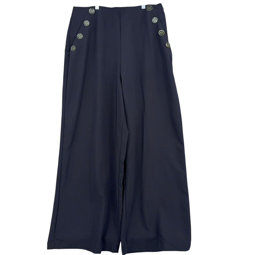 Torrid Sailor Wide Leg Pants Women 18R Polyester Spandex Black